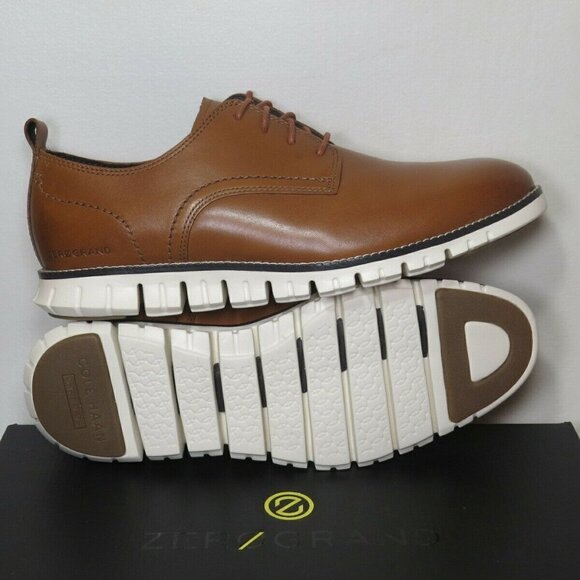 Cole Haan Zerogrand Wingtip Oxford Plain British Tan Men Shoe C35591 - Picture 6 of 13